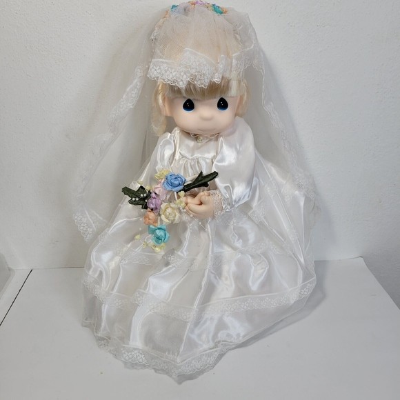 Precious Moments Jessi Bride Doll With Stand 1985 Samuel J Butcher Applause 16" - Picture 2 of 8